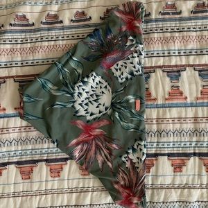 Roxy floral bathing suit bottoms.